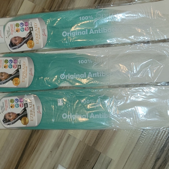 3 pks Mint/Platinum White Braid Hair - Picture 8 of 8